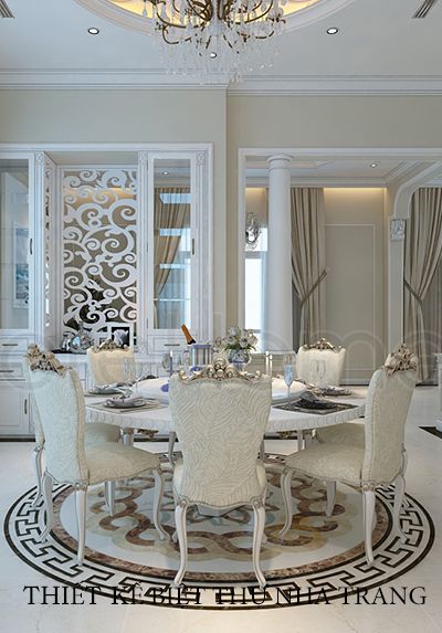 Thiết kế nội thất biệt thự tân cổ điển sang trọng tại Nha Trang