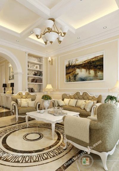 Mẫu thiết kế nội thất biệt thự tân cổ điển cao cấp Vincom Village - nhà anh Ngọc