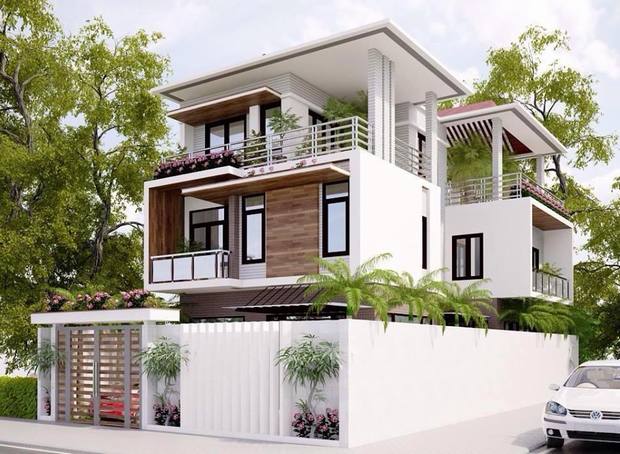 Morehome tư vấn thiết kế biệt thự 3 tầng 2 mặt tiền chi tiết nhất