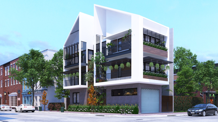 Morehome tư vấn thiết kế biệt thự 3 tầng 2 mặt tiền chi tiết nhất