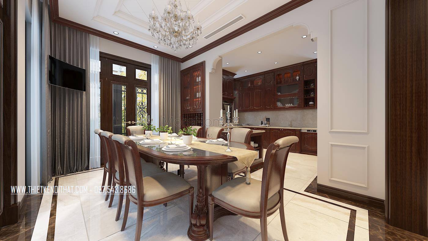 Thiết kế nội thất biệt thự tân cổ điển tại thành phố giao lưu