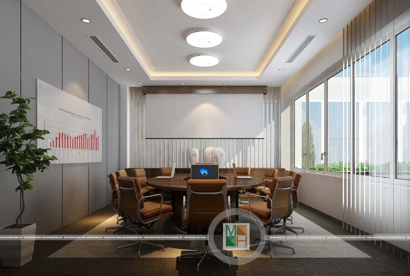 Thiết kế nội thất phòng họp tiện nghi